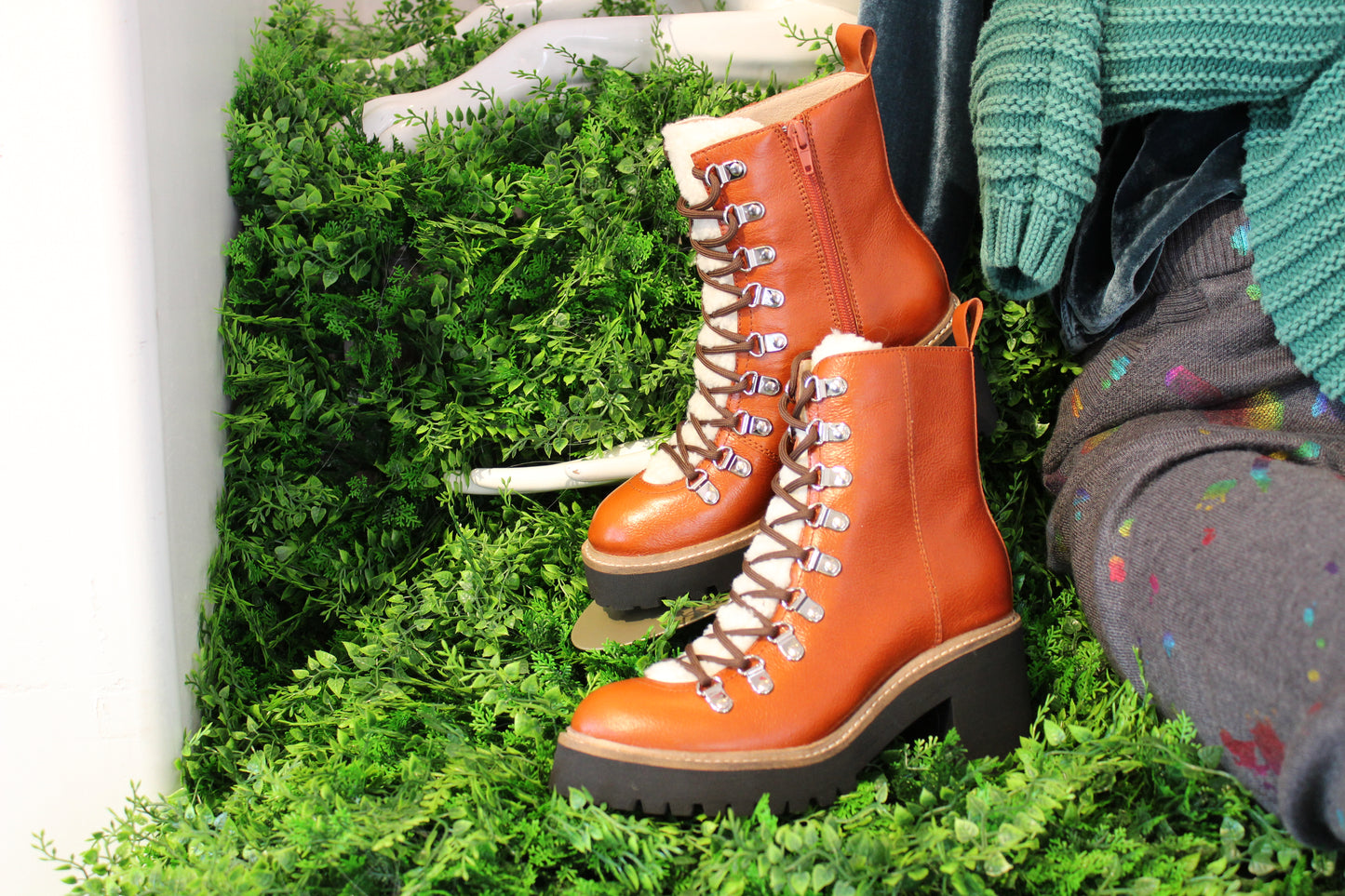 Jeffery Campbell OWHAT lumber jack boots