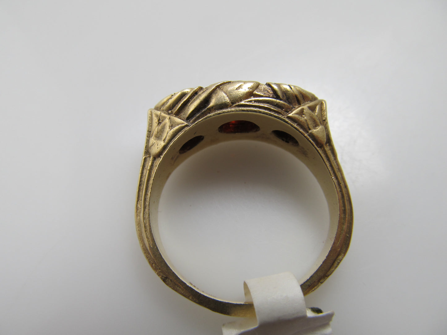 Antique 3 stone garnet ring