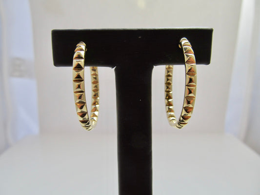 Gabriel & Co yellow gold hoop earrings