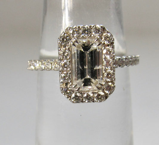 1.03ct emerald cut diamond ring
