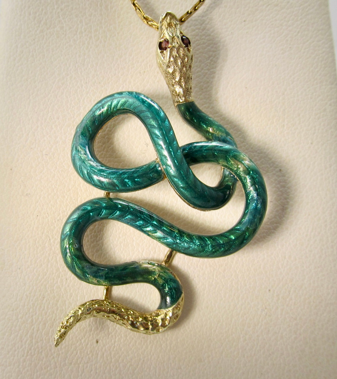 Green on sale snake necklace