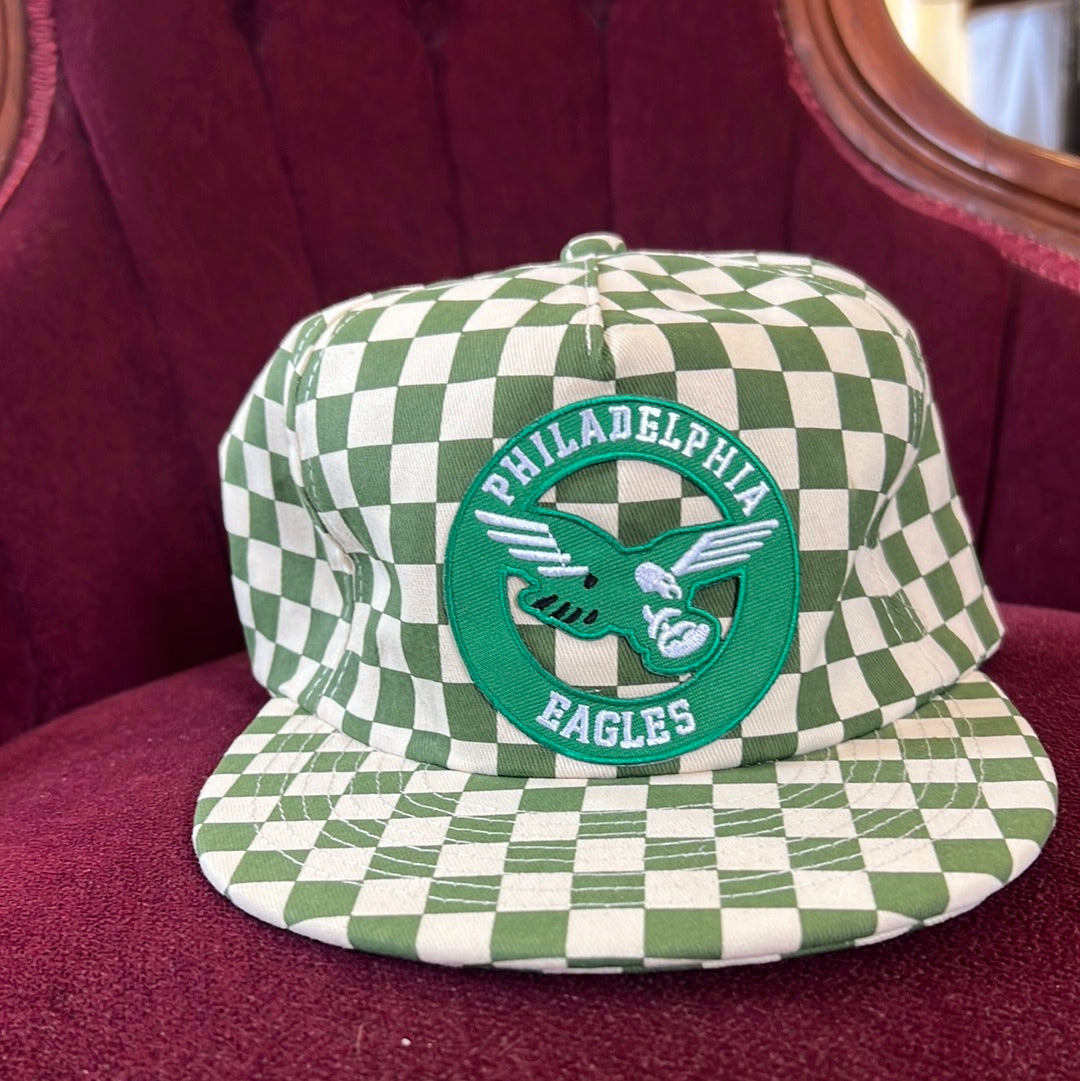 Vintage Eagles hat Green check
