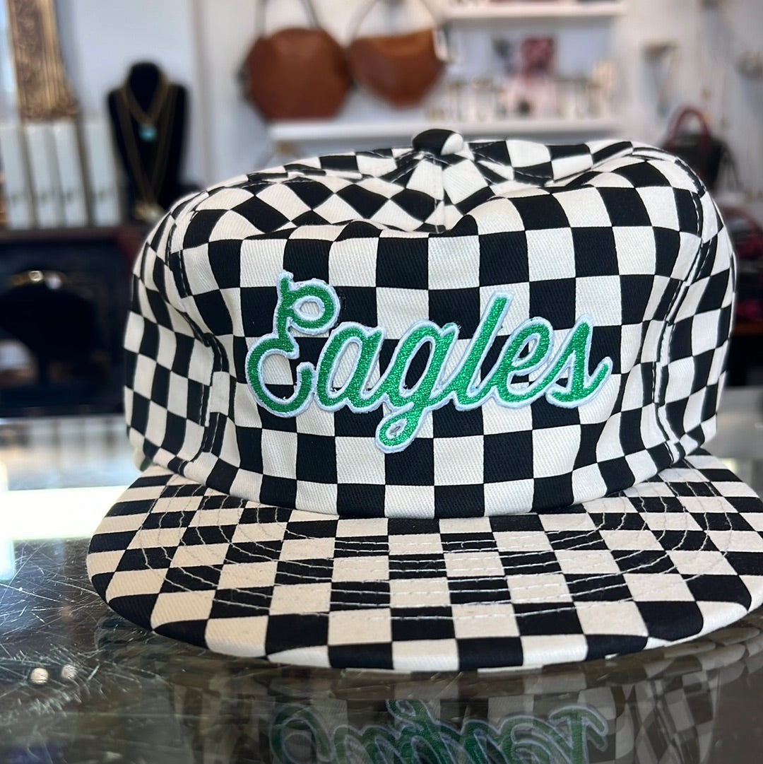 Vintage Eagles logo black check