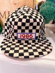 Vintage patch 1986 check hat