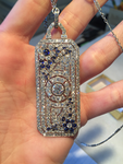 Platinum Necklace With 6.00cts In Diamonds And Sapphires, Circa 1920