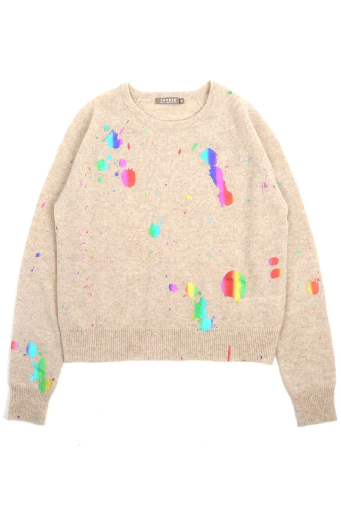 Brodie Cashmere rainbow Foil sweatshirt