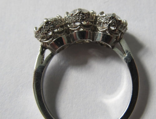 Platinum Ring With 3.30cts In Diamonds, Vs2-si1, F-g. Circa 1920