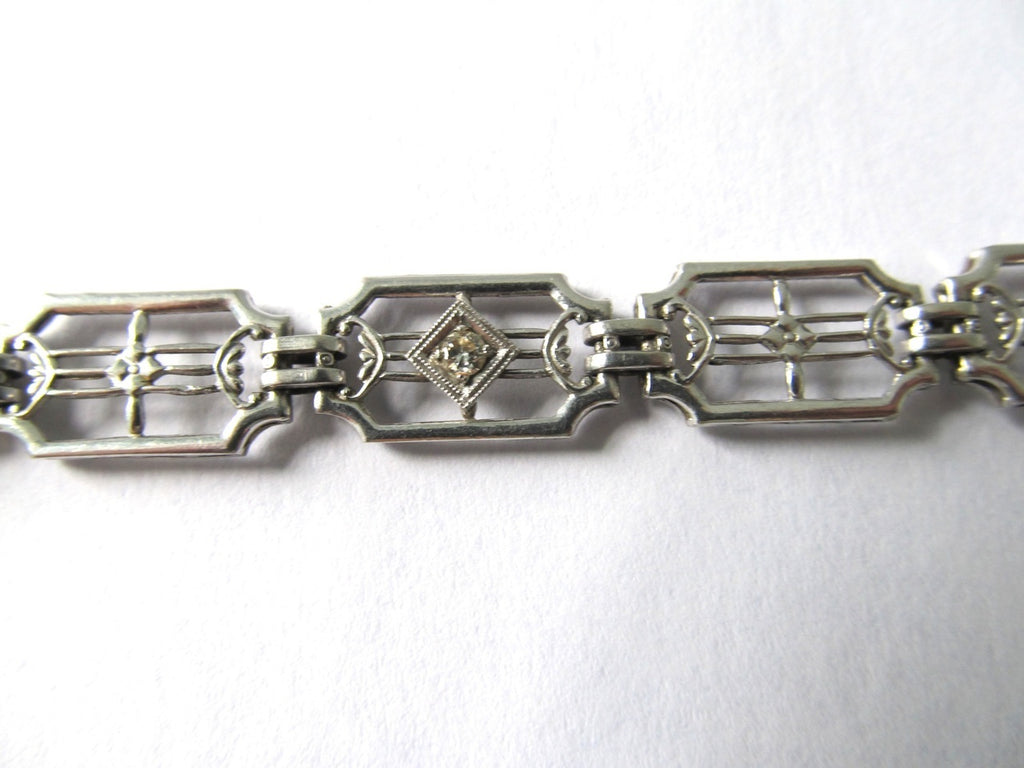 antique filigree diamond bracelet
