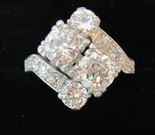 Platinum Ring With 3.30cts In Diamonds, Circa 1920
