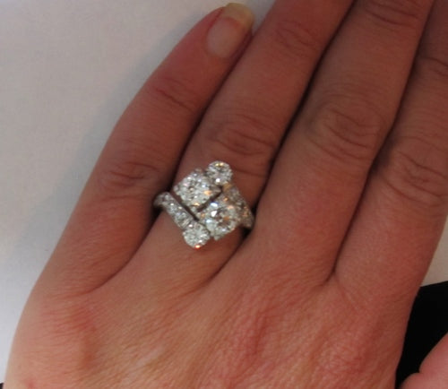 Platinum Ring With 3.30cts In Diamonds, Circa 1920