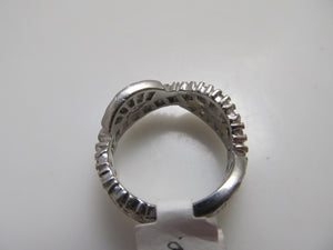 Vintage platinum diamond eternity band