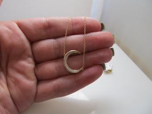 Gabriel & Co crescent moon necklace