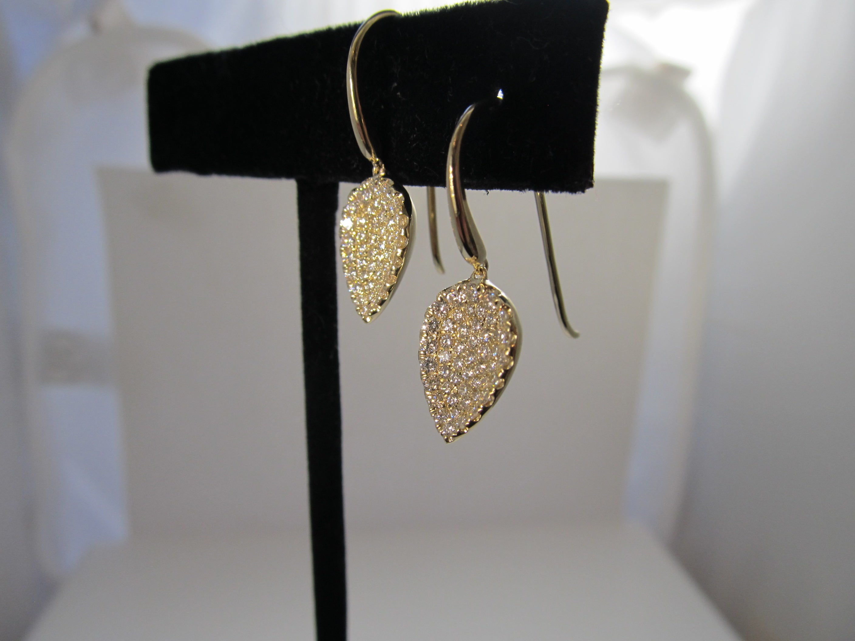 Gabriel & Co pave diamond drop earrings