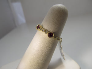 Gabriel & Co ruby diamond band