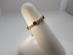 Gabriel & Co ruby diamond band