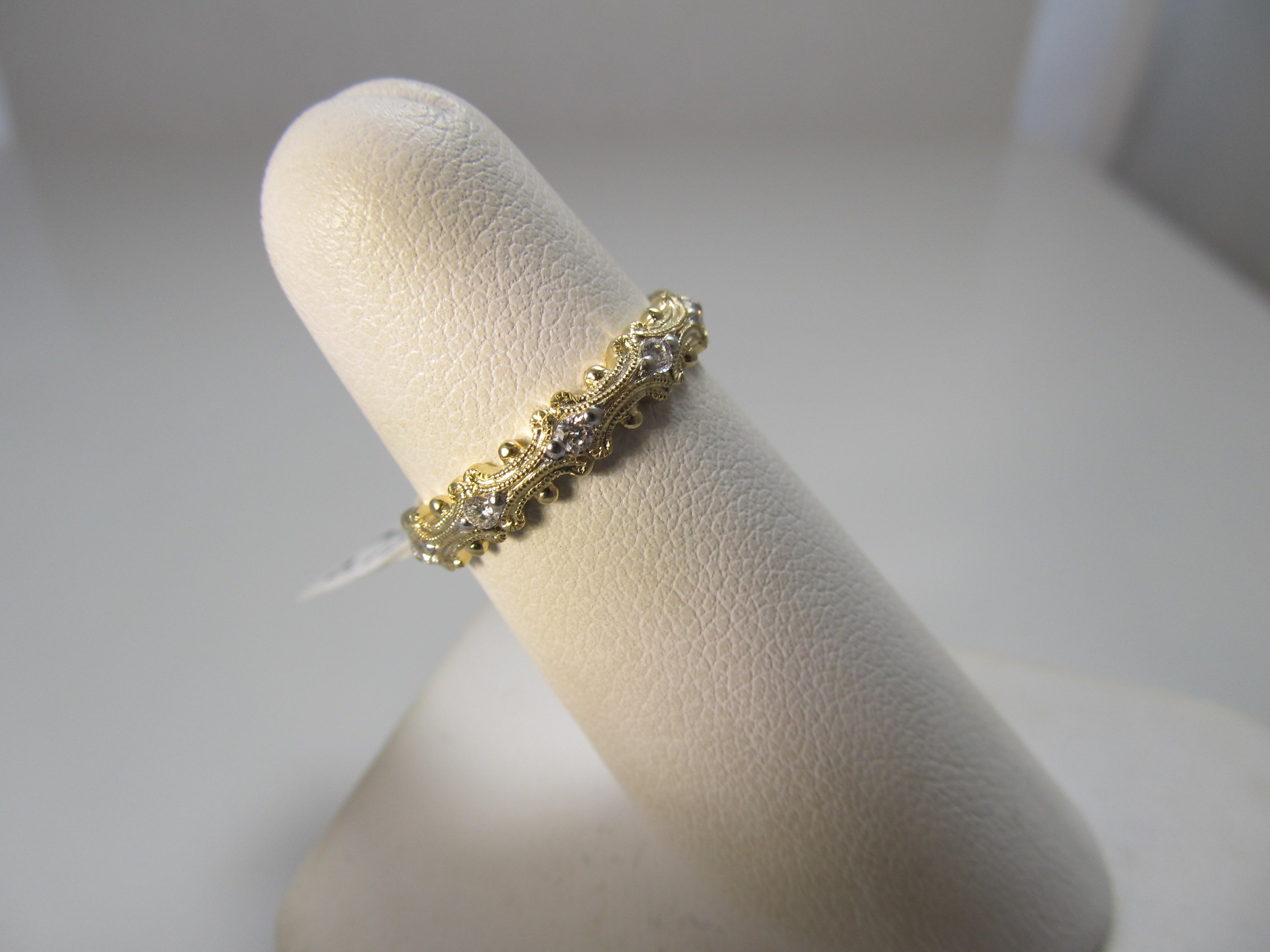 Gabriel & Co textured diamond band