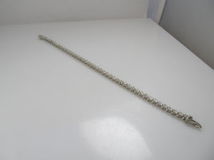 14k white gold diamond tennis bracelet