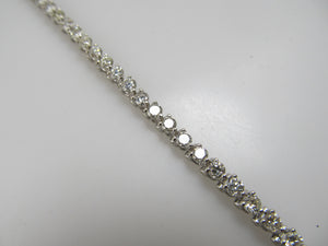 14k white gold diamond tennis bracelet