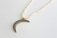 C&C Moon and pearl necklace