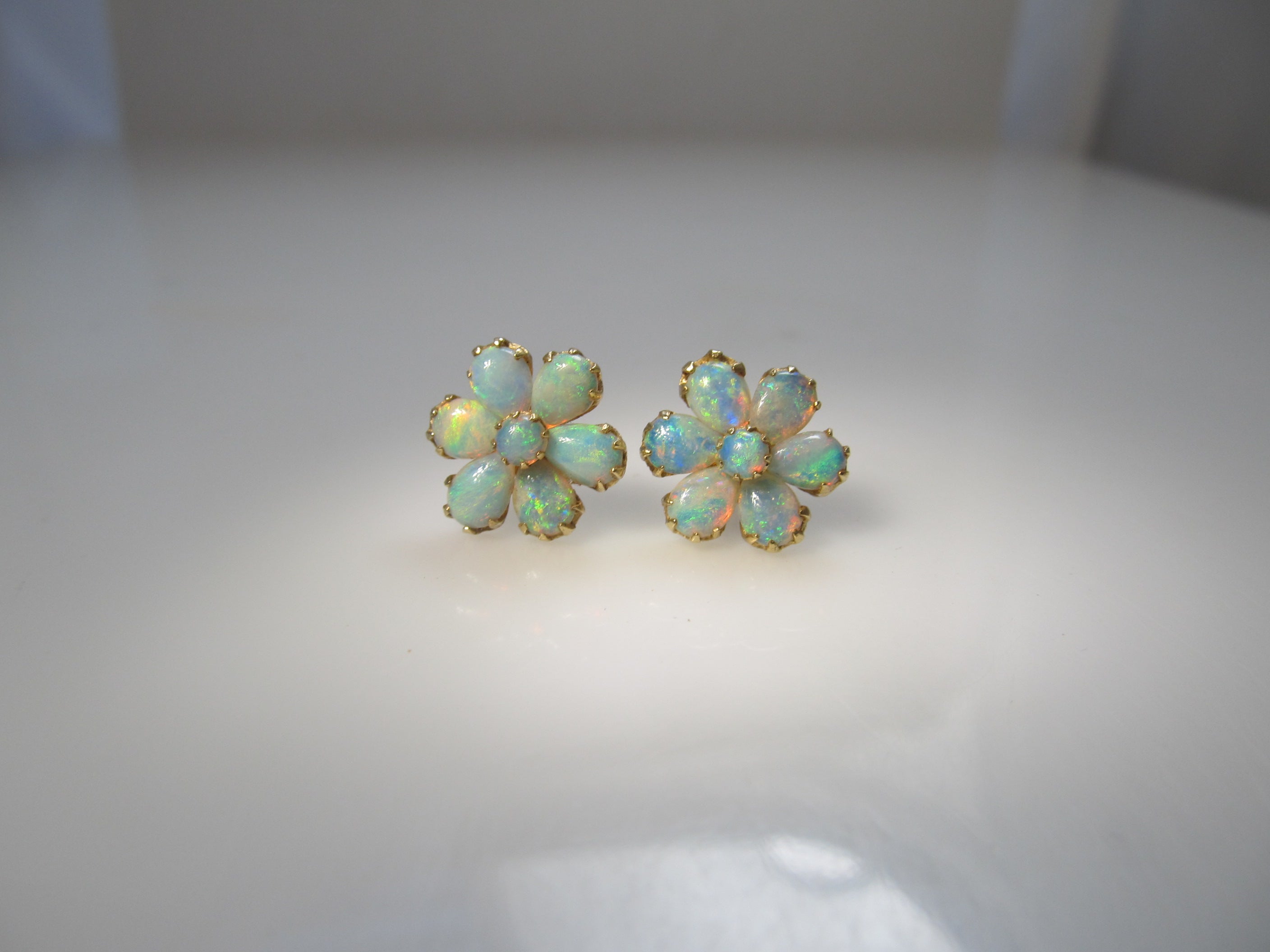 Cute opal flower earrings