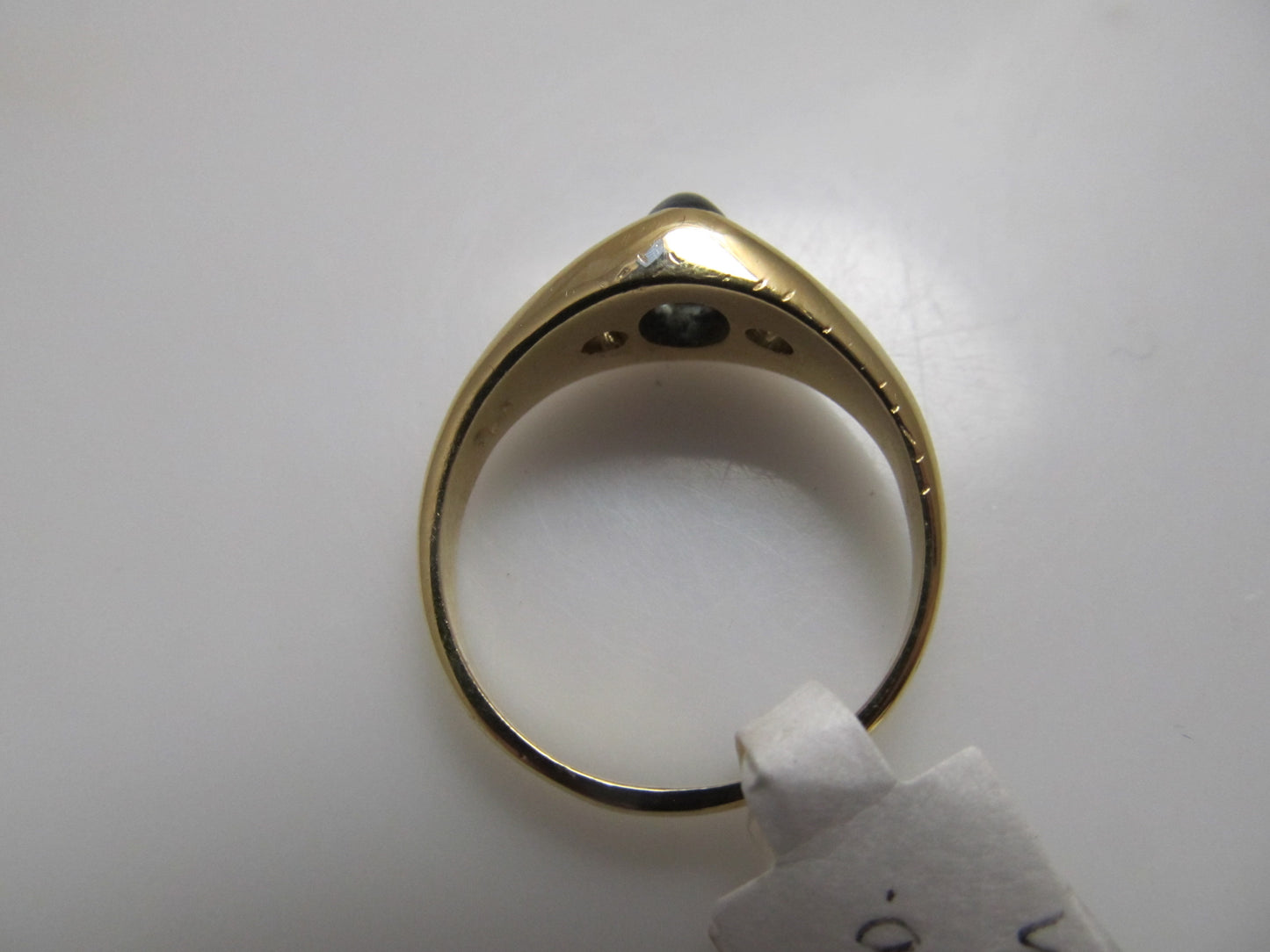 Vintage sapphire diamond gypsy ring