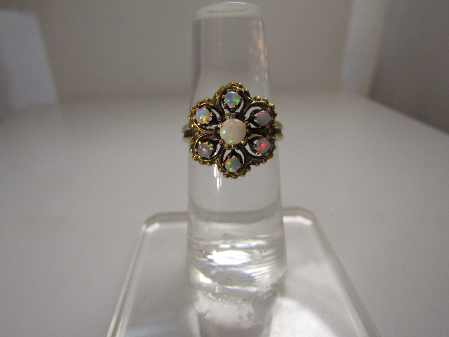 Vintage opal cluster ring