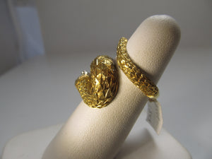 Vintage textured snake ring