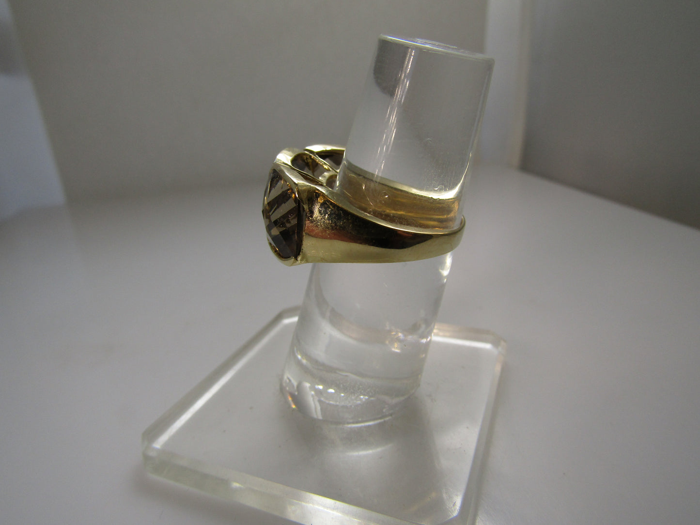 Smoky quartz cocktail ring