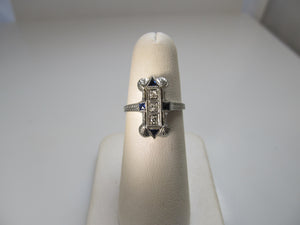 Art Deco sapphire diamond ring