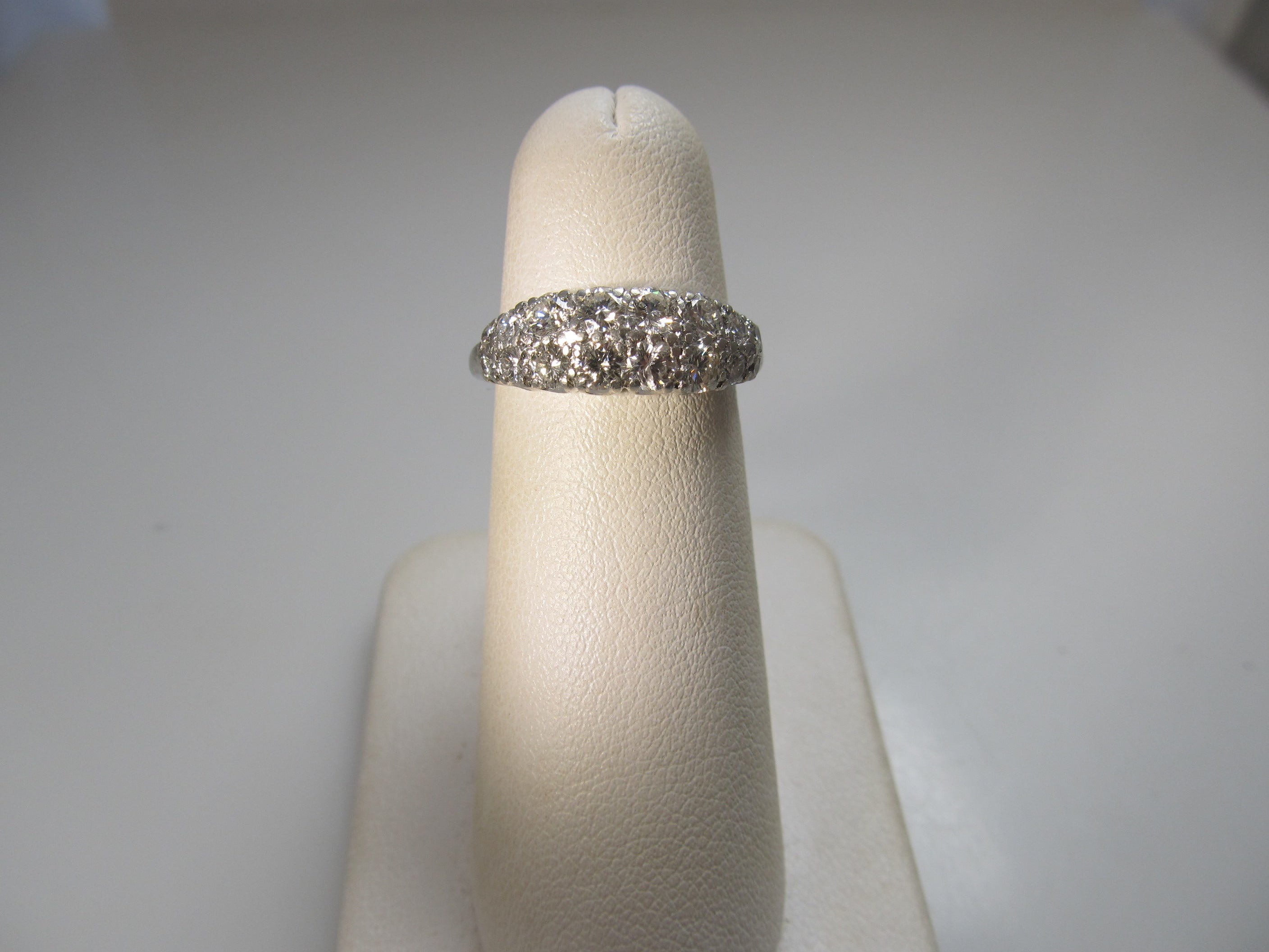 Antique double row diamond band