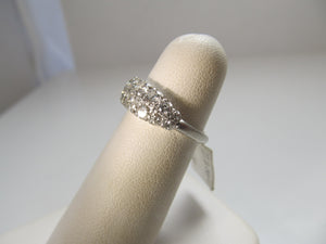 Antique double row diamond band