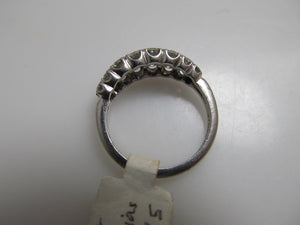 Antique double row diamond band