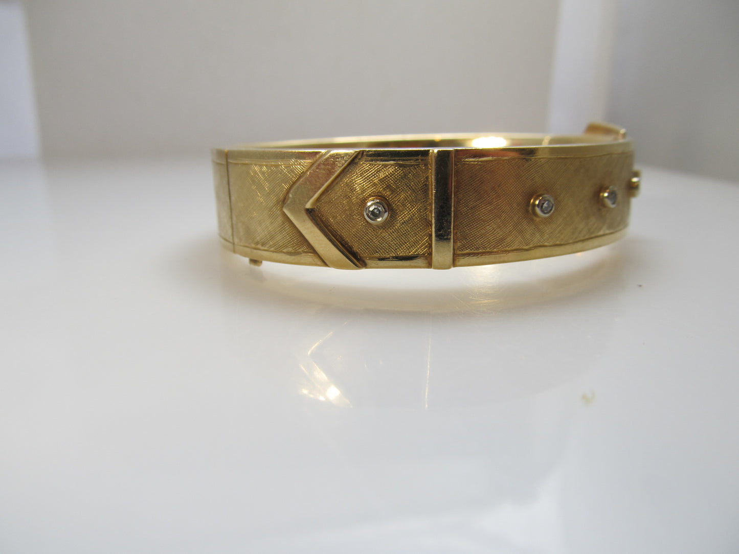 Vintage buckle bangle bracelet