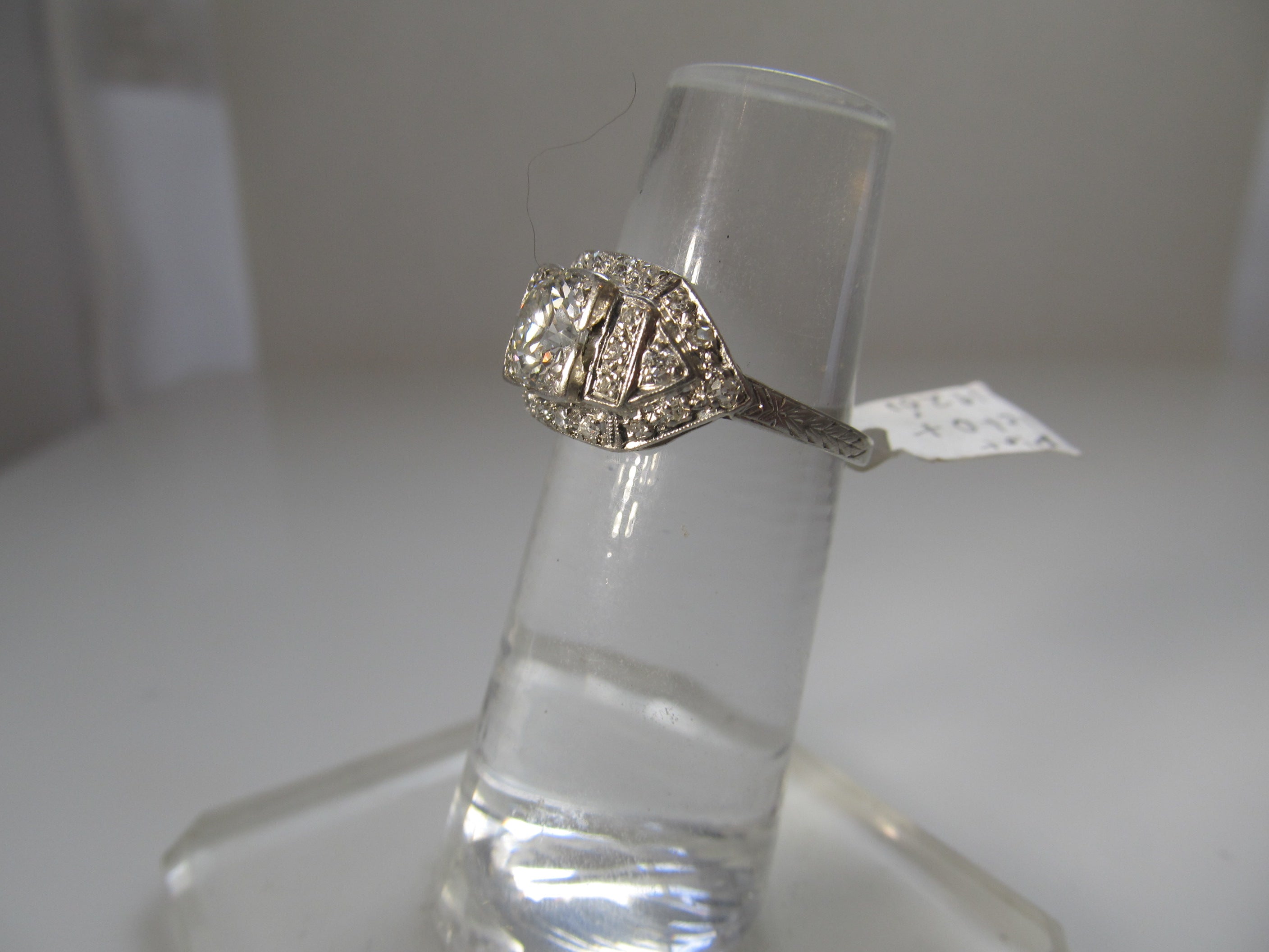 Antique platinum diamond ring