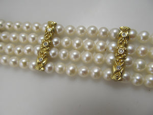 Douglas Elliott 18k diamod pearl bracelet