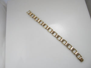 Vintage retro 14k rose and yellow gold bracelet