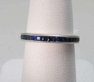 Gabriel 14k white gold sapphire full eternity band