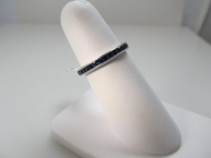 Gabriel 14k white gold sapphire full eternity band