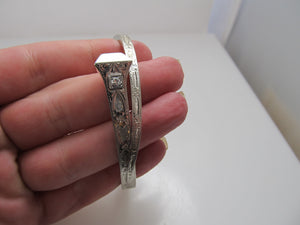 Antique equestrian nail bangle bracelet