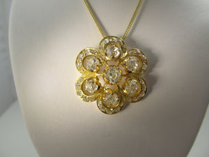 Victorian 3.20ct diamond necklace