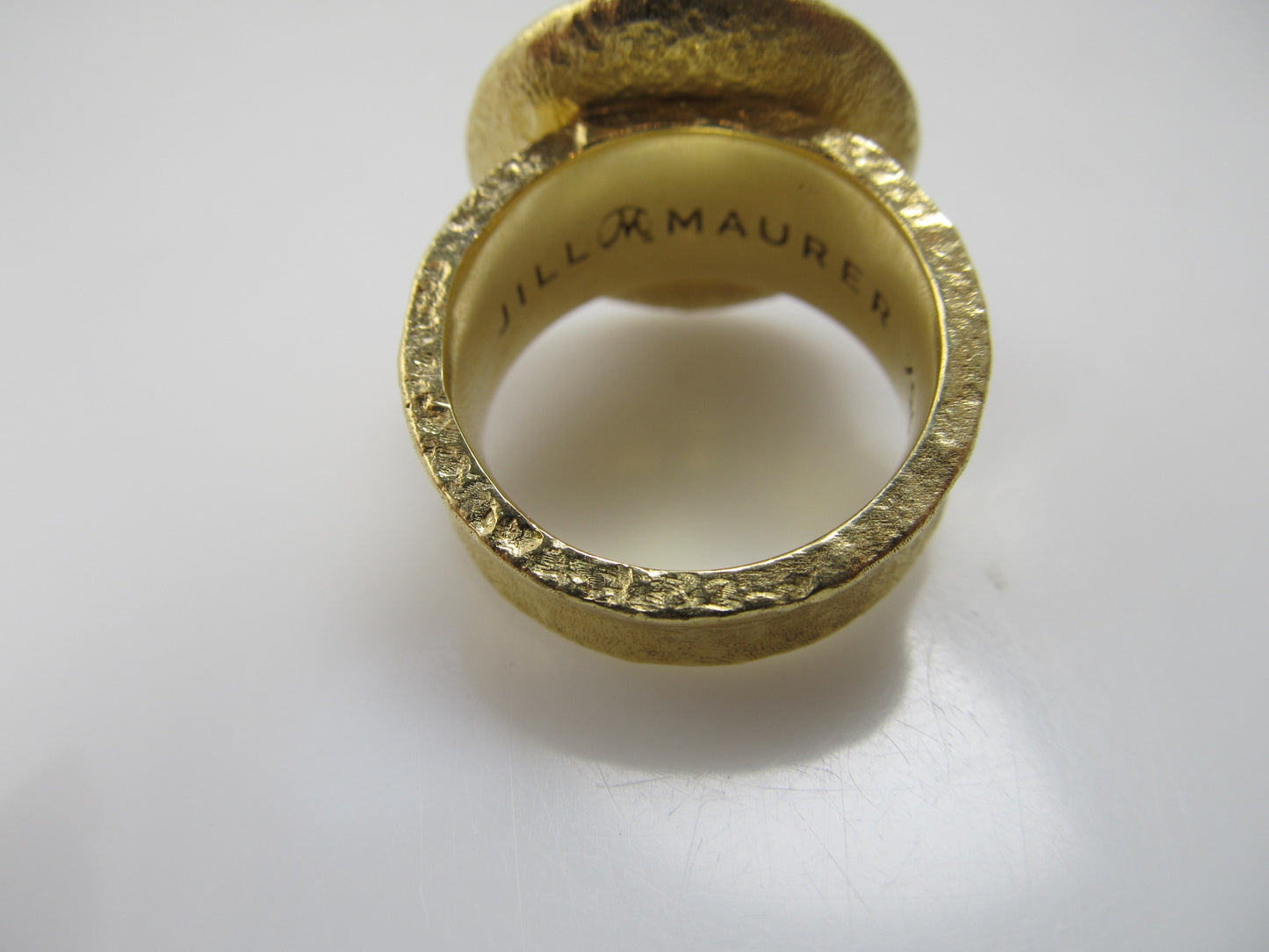 Jill Maurer 18k rose cut sapphire diamond ring