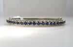 14k white gold sapphire bangle bracelet