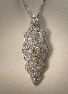 Art Deco 2.00ct diamond necklace in platinum