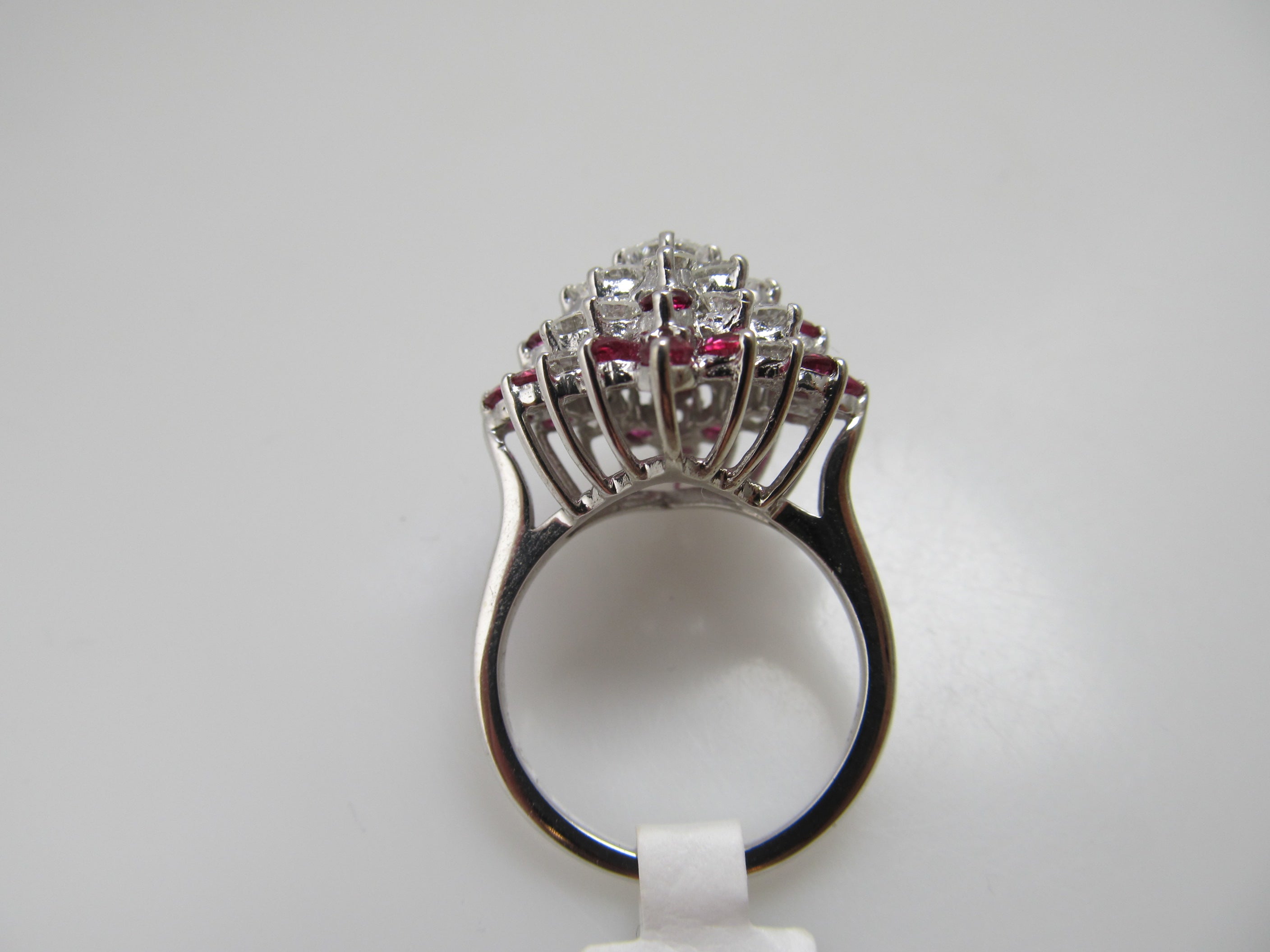 1.25ct diamond and ruby cocktail ring