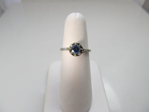 Vintage Ceylon sapphire engagement ring