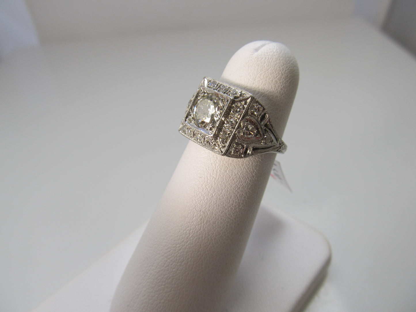 Art Deco platinum and diamond ring