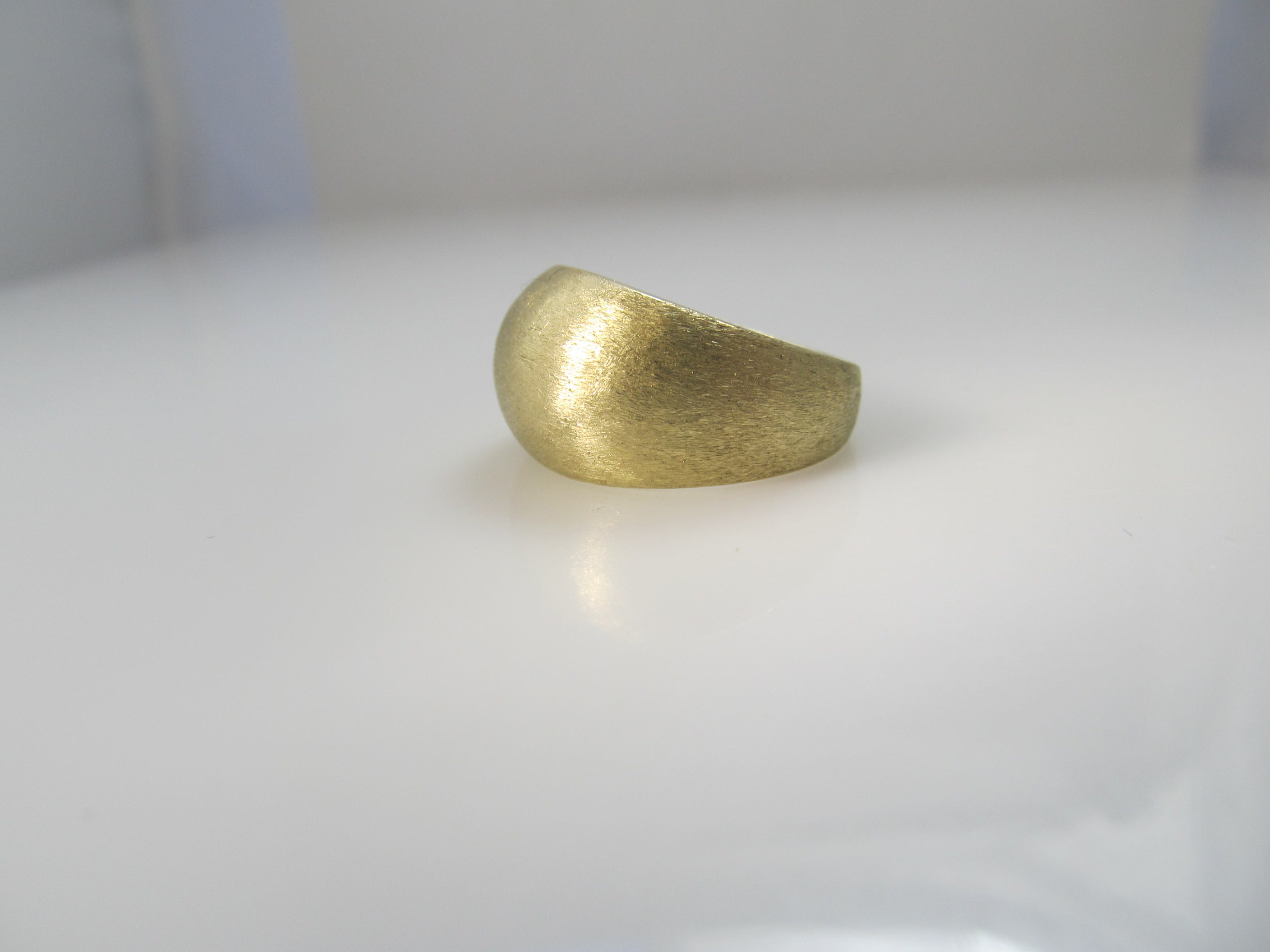 14k yellow gold matte finish band