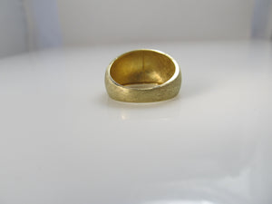 14k yellow gold matte finish band