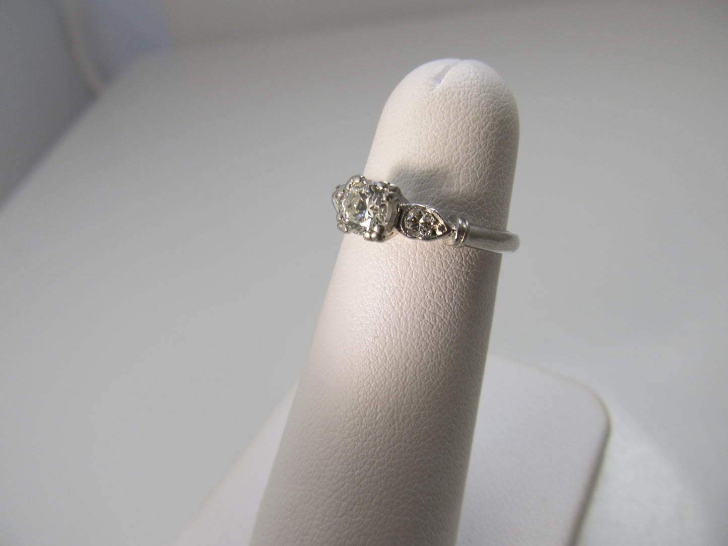 Vintage platinum diamond engagement ring