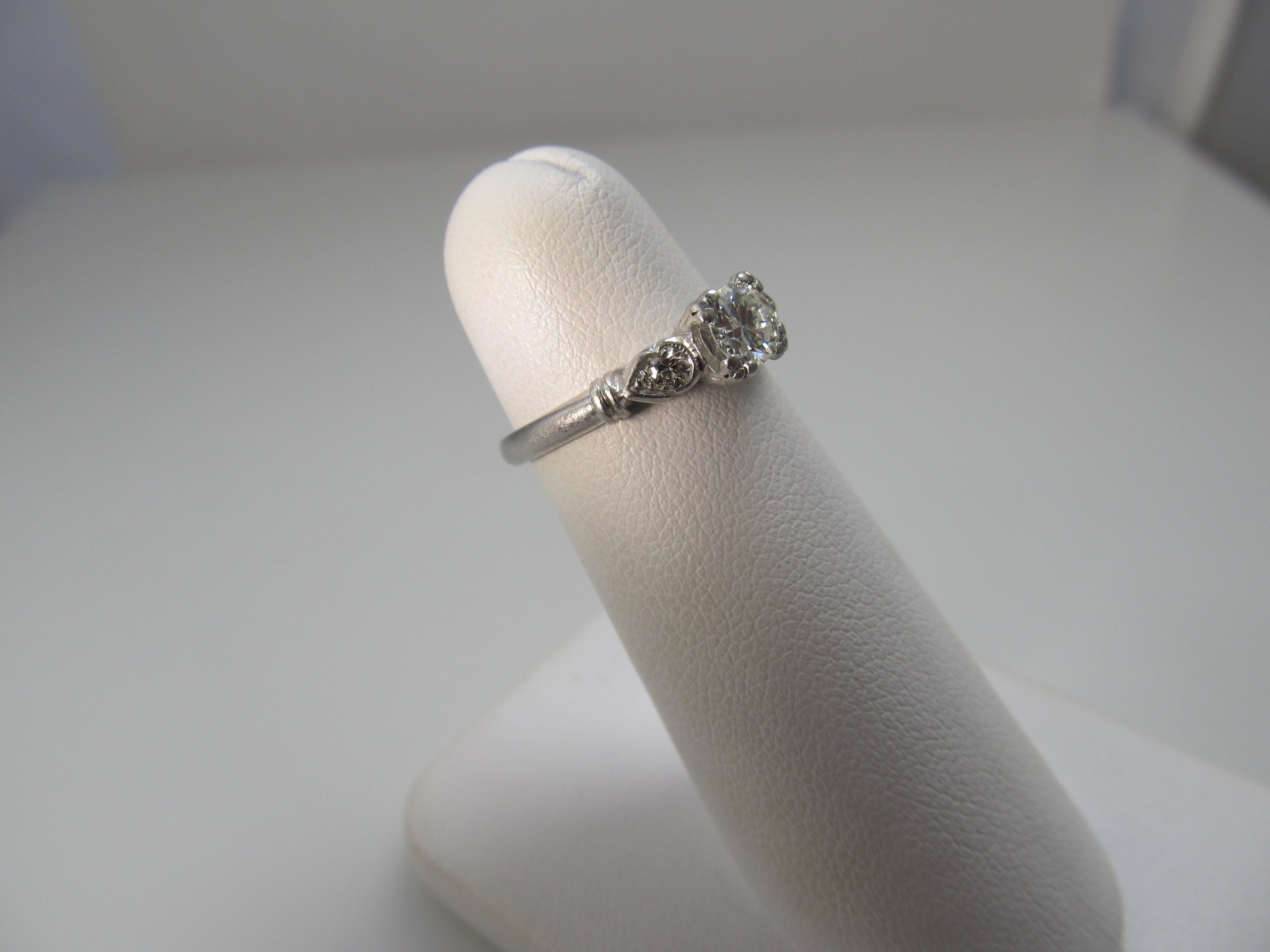 Vintage platinum diamond engagement ring